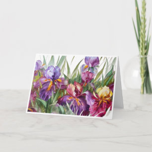 Claude Monet Irises Card