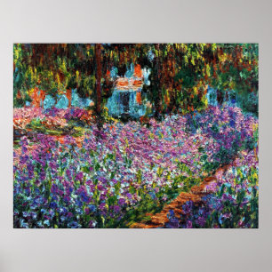 Claude Monet: Irises in Monet's Garden Poster