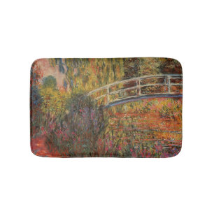 Claude Monet Japanese Bridge Giverny Art Bath Mat