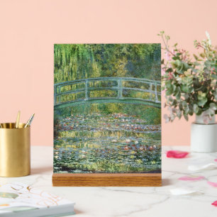 Claude Monet Japanese Bridge Water Lily Art Acrylic Sign