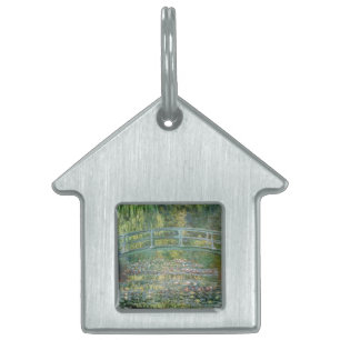 Claude Monet Japanese Bridge Water Lily Art Pet ID Tag