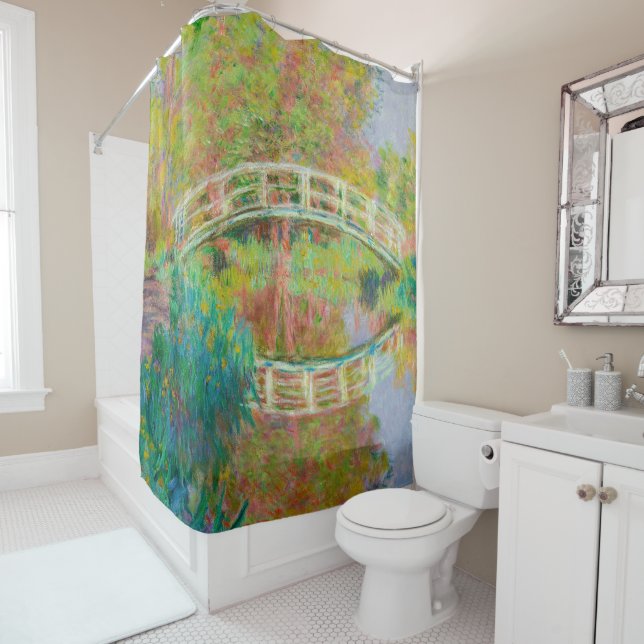 Claude Monet - Japanese Footbridge, Giverny Shower Curtain (In Situ)