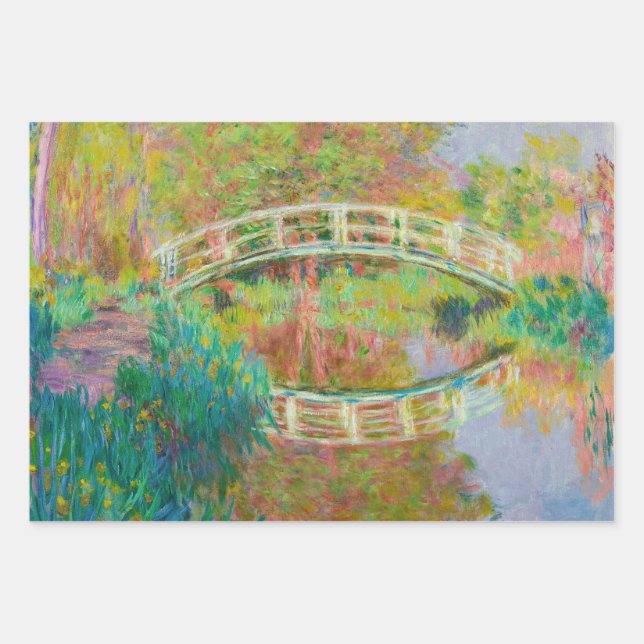 Claude Monet - Japanese Footbridge, Giverny Wrapping Paper Sheet (Front)