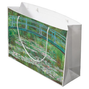 Claude Monet Japanese Footbridge. Impressionism Large Gift Bag