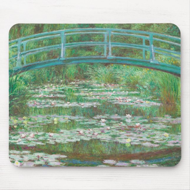 Claude Monet Japanese Footbridge. Impressionism Mouse Mat (Front)