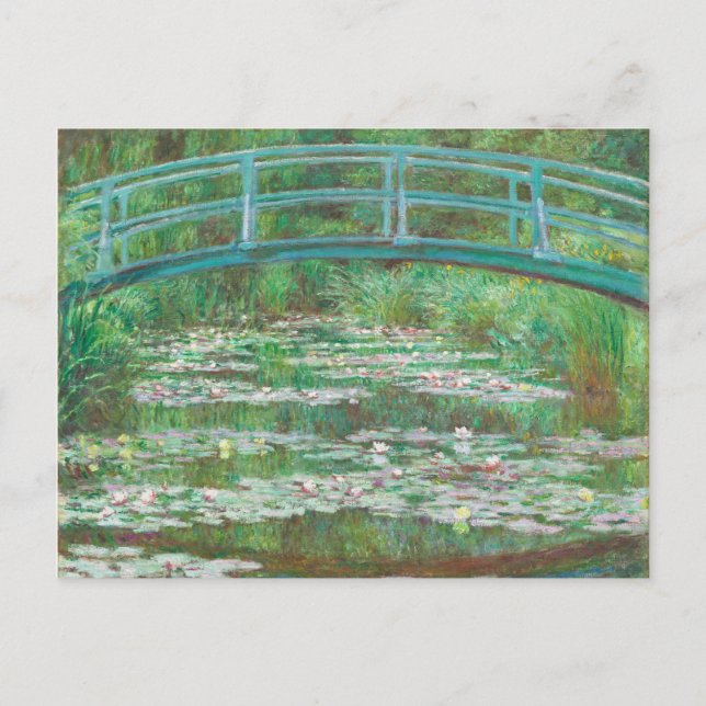 Claude Monet Japanese Footbridge. Impressionism Postcard (Front)