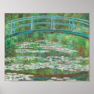 Claude Monet Japanese Footbridge. Impressionism Poster