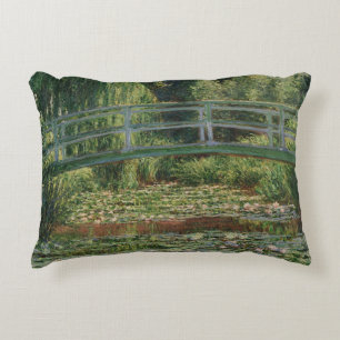 Claude Monet Japanese Footbridge & Water Lily Pool Decorative Cushion