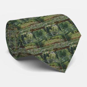 Claude Monet Japanese Footbridge & Water Lily Pool Tie