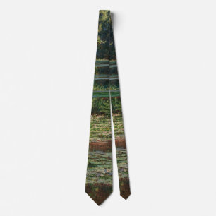 Claude Monet Japanese Footbridge & Water Lily Pool Tie