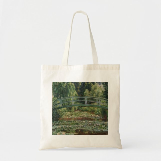 Claude Monet Japanese Footbridge & Water Lily Pool Tote Bag (Front)