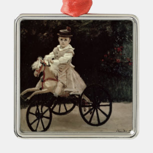 Claude Monet   Jean Monet on his Hobby Horse, 1872 Metal Tree Decoration