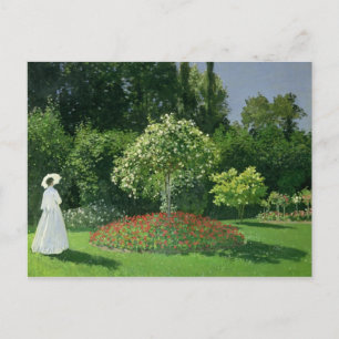 Claude Monet Jeanne Marie Lecadre in the Garden Postcard