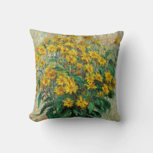 Claude Monet - Jerusalem Artichoke Flowers Cushion