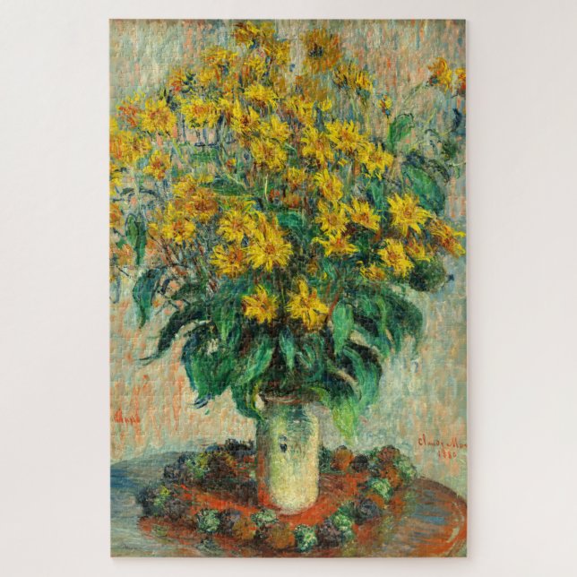 Claude Monet - Jerusalem Artichoke Flowers Jigsaw Puzzle (Vertical)