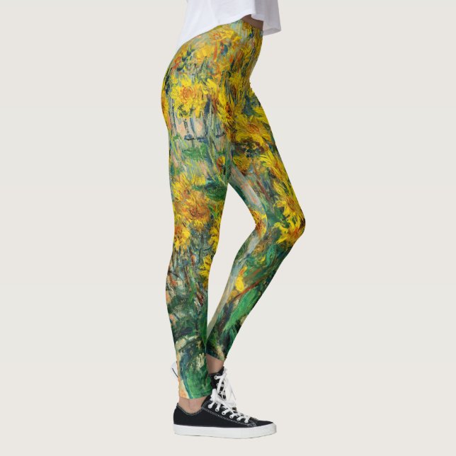 Claude Monet - Jerusalem Artichoke Flowers Leggings (Right)