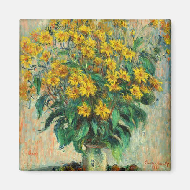 Claude Monet - Jerusalem Artichoke Flowers Magnet (Front)