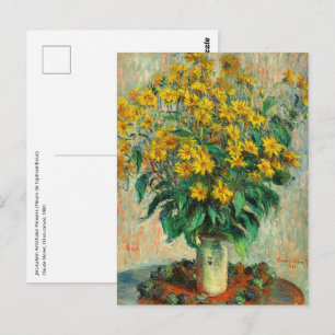 Claude Monet - Jerusalem Artichoke Flowers Postcard