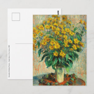 Claude Monet - Jerusalem Artichoke Flowers Postcard