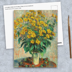 Claude Monet - Jerusalem Artichoke Flowers Postcard