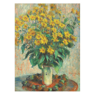 Claude Monet - Jerusalem Artichoke Flowers Tablecloth