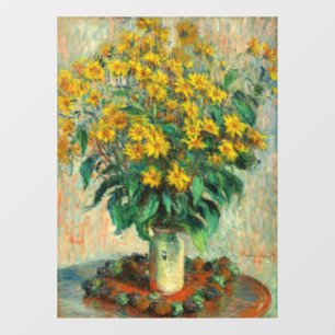 Claude Monet - Jerusalem Artichoke Flowers Window Cling