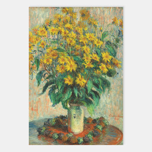 Claude Monet - Jerusalem Artichoke Flowers Wrapping Paper Sheet