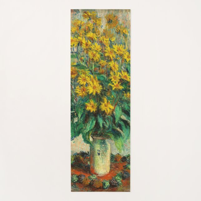 Claude Monet - Jerusalem Artichoke Flowers Yoga Mat (Front)