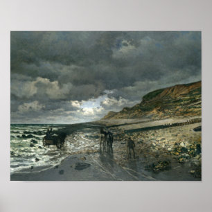 Claude Monet - La Pointe de la Hève at Low Tide Poster