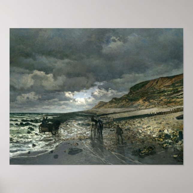 Claude Monet - La Pointe de la Hève at Low Tide Poster (Front)