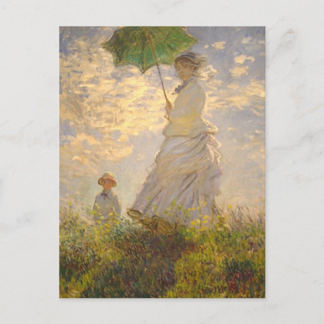 Claude Monet // La Promenade // Umbrella Postcard (Front)