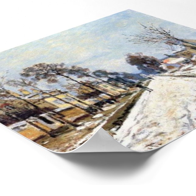 Claude Monet La route de Versailles à Louvecienne Poster (Corner)