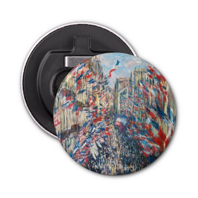 Claude Monet - La Rue Montorgueil - Paris Bottle Opener (Front)