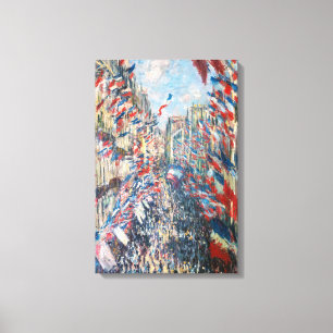 Claude Monet - La Rue Montorgueil - Paris Canvas Print