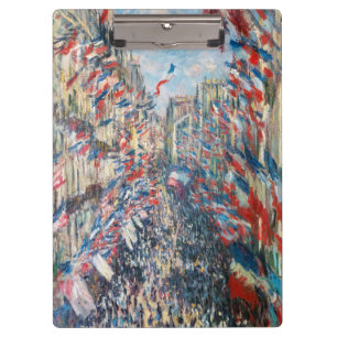 Claude Monet - La Rue Montorgueil - Paris Clipboard