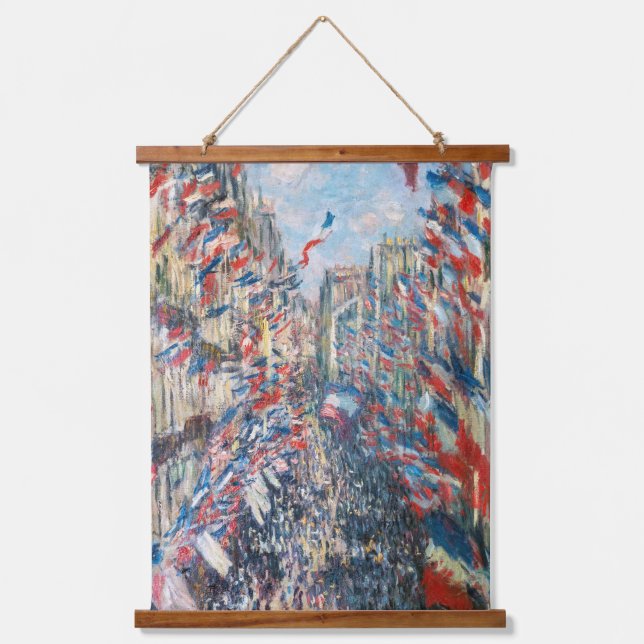 Claude Monet - La Rue Montorgueil - Paris Hanging Tapestry (Front)