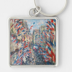 Claude Monet - La Rue Montorgueil - Paris Key Ring