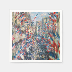 Claude Monet - La Rue Montorgueil - Paris Napkin