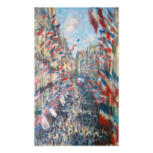 Claude Monet - La Rue Montorgueil - Paris Photo Print