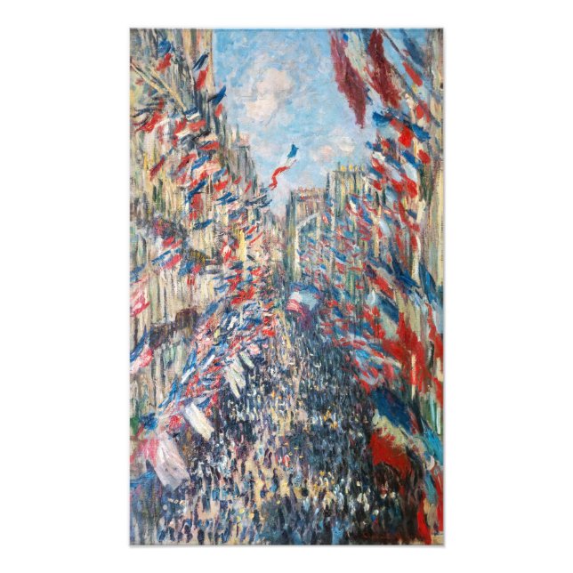 Claude Monet - La Rue Montorgueil - Paris Photo Print (Front)