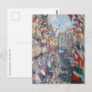 Claude Monet - La Rue Montorgueil - Paris Postcard