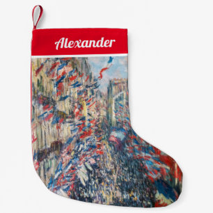 Claude Monet - La Rue Montorgueil - Paris Small Christmas Stocking