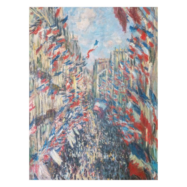 Claude Monet - La Rue Montorgueil - Paris Tablecloth (Front)
