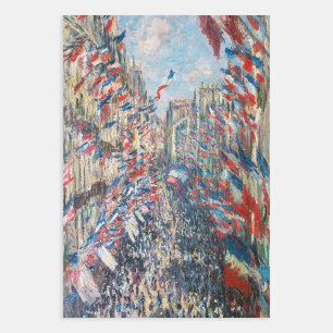 Claude Monet - La Rue Montorgueil - Paris Wrapping Paper Sheet