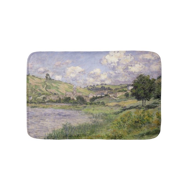 Claude Monet | Landscape, Vetheuil, 1879 Bath Mat (Front)