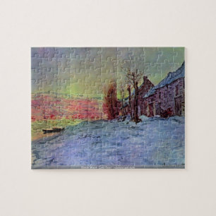 Claude Monet - Lava Court - sunshine and snow Jigsaw Puzzle