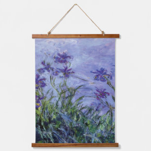 Claude Monet Lilac Irises  Hanging Tapestry