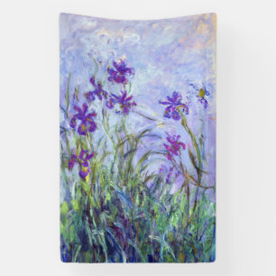 Claude Monet - Lilac Irises / Iris Mauves Banner