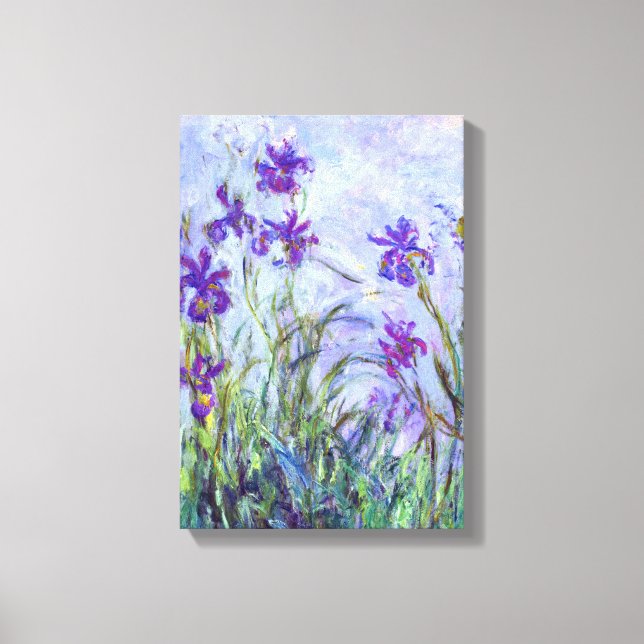 Claude Monet - Lilac Irises / Iris Mauves Canvas Print (Front)