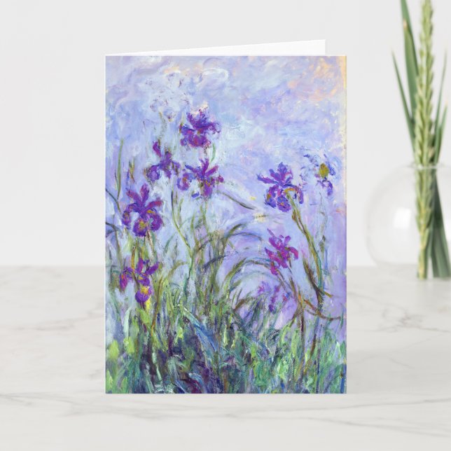 Claude Monet - Lilac Irises / Iris Mauves Card (Front)